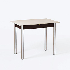 Стол кухонный раздвижной DecoLine-1 900(1200)*600мм ноги 02 хром (столешница Дуб молочный / подстолье Венге) Стол кухонный раздвижной DecoLine-1 900(1200)*600мм ноги 02 хром (столешница Дуб молочный / подстолье Венге)