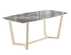 Стол  Фрейм  1800*900*750 (мрамор серый глянец/ ноги дуб нордик) Стол  Фрейм  1800*900*750 (мрамор серый глянец/ ноги дуб нордик)