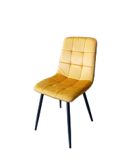 Стул Y2017 (каркас черный тк. коллекции Велюр горчица (AOX)) Стул Y2017 (каркас черный тк. коллекции Велюр горчица (AOX))